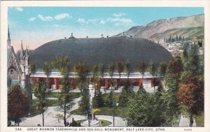 Utah Salt Lake City Great Mormon Tabernacle And Sea Gull Monument