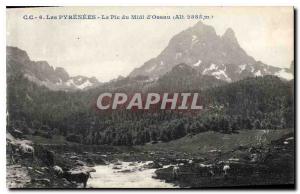 Old Postcard The Pyrenees the Pic du Midi d'Ossau