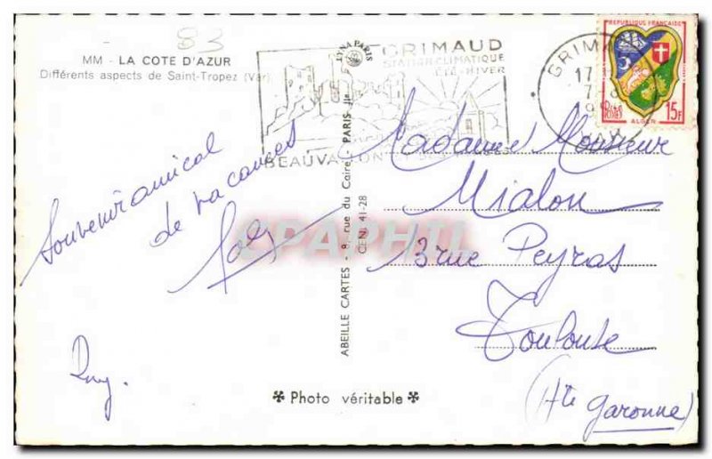 Saint Raphael Postcard Modern