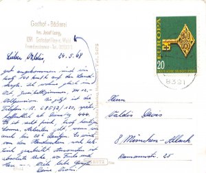 B236 Germany 1968 Gasthof Baeckerei Gottsdorf Bayr Wald Bakery RPPC postcard