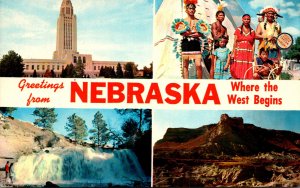 Nebraska Greetings From Where The West Begins Multi View