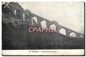 Old Postcard Lourdes Funicular the Viaduct