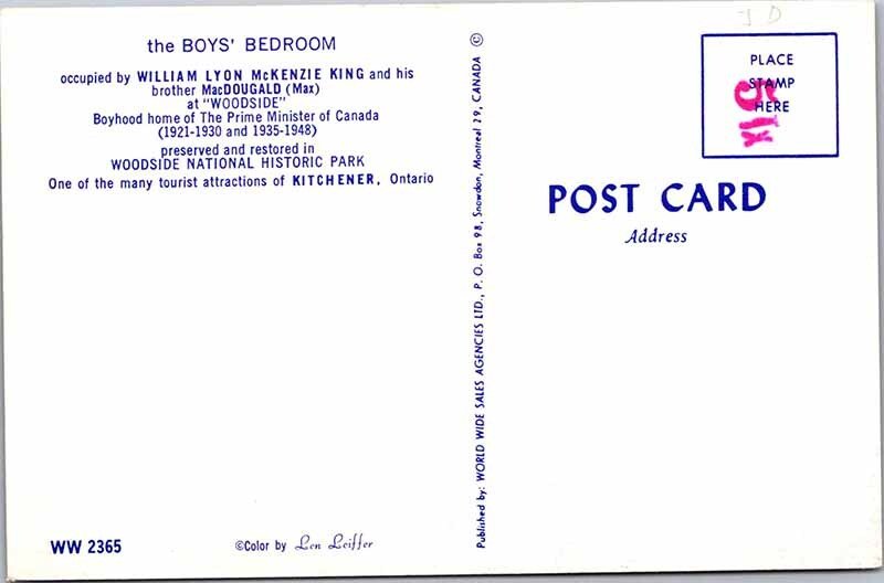 Postcard HISTORICAL SCENE Kitchener Ontario ON AK3731