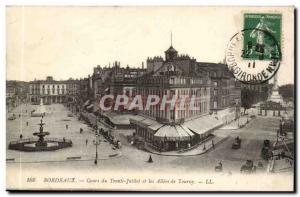 Bordeaux - Courses Thirty July and the Allees de Tourny - Old Postcard