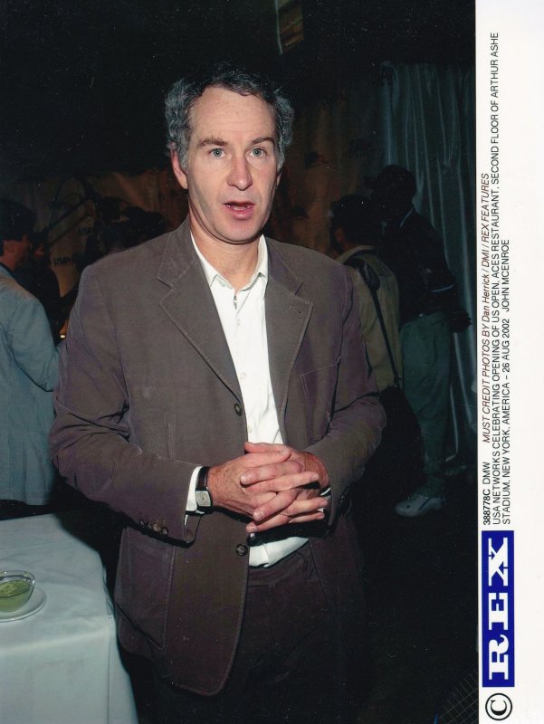 John McEnroe at Aces Restaurant 2002 US Tennis Open New York Press Photo