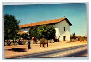 Vintage 1960's Postcard San Miguel Mission Roman Catholic Paso Robles California