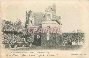 Old Postcard Palace of Fontainebleau Sully pavilion