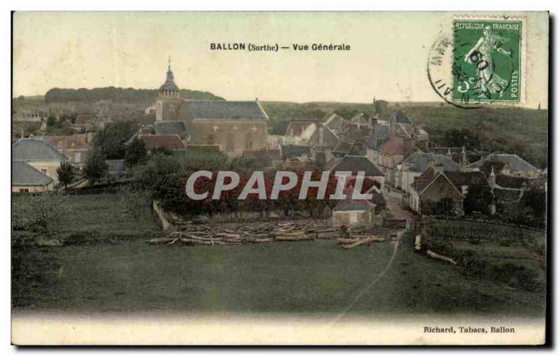 Old Postcard Balloon Vue Generale