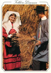 Postcard Ethnic rural traditions costumes Folklor French Limousin