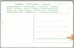 MULTIPLE BABIES CLEANING SCENE ANTIQUE POSTCARD 