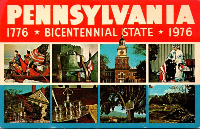 Pennsylvania Greetings From The Bicentennial State With Multi View