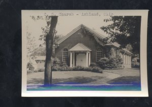 REAL PHOTO ASHLAND OHIO C.S. CHURCH VINTAGE PHOTOGRAPH PICTURE 3.5X5