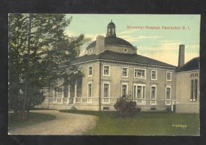 PAWTUCKET RHODE ISLAND MEMORIAL HOSPITAL BUILDING VINTAGE POSTCARD