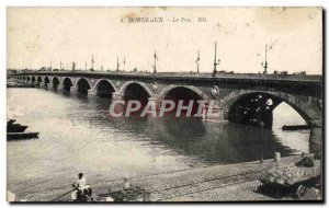 Old Postcard Bordeaux Bridge