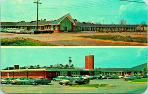 Ross Motel & Town and Country Restaurant Dual Williamston NC Chrome Postcard D4