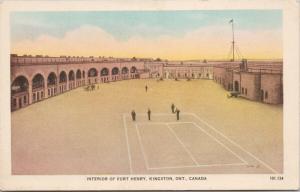 Interior of Fort Henry Kingston Ontario ON Unused Vintage Postcard D80