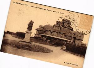 CPA St-MALO-statue de Chateaubriant dans les Jardins du Casino (265884)