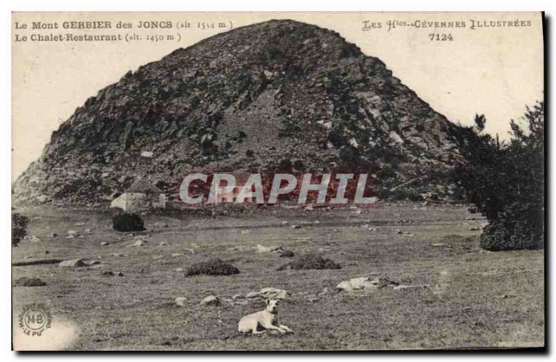 Old Postcard The High Cevennes illustrated Mont Gerbier of Reeds (altitude 15...