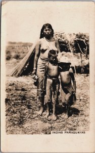 Paraguay Indias Paraguayas Indian Indigenous Women Vintage RPPC C060