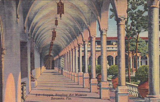 Loggia Ringling Art Museum Sarasota Florida 1954 Curteich