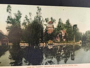 Postcard  Lake at Lucky Baldwin's Ranch in Santa Anita, CA.    U9