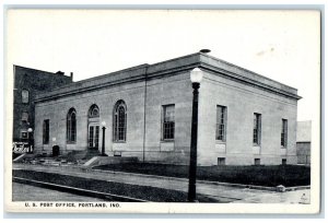 c1940's Portland US Post Office Building Indiana IN Unposted Vintage Postcard