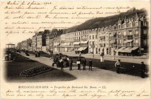 CPA LL. BOULOGNE-sur-MER Perspective du Boulevard Ste Beuve (406119)