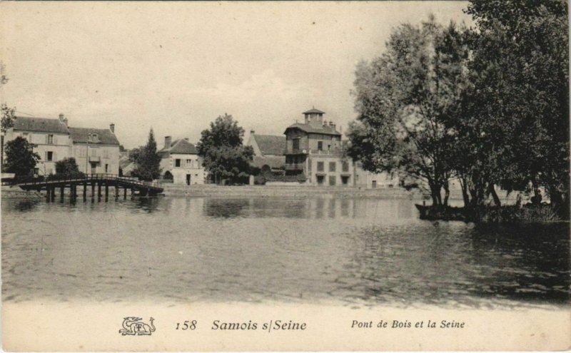 CPA Samois Pont de Bois et la Seine FRANCE (1101218)