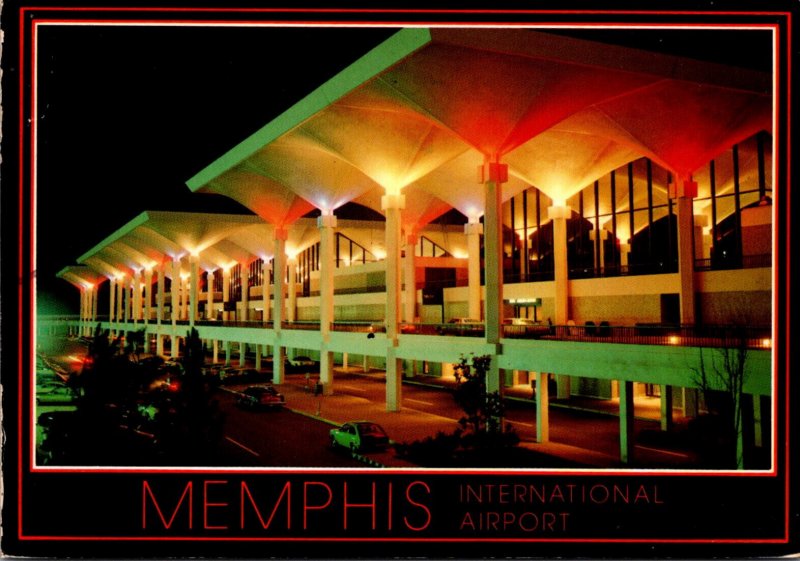 Tennessee Memphis INternational Airport Terminal At Night