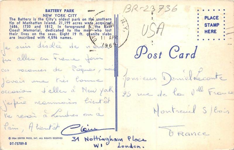 BR23736 Battery park New york city    usa