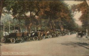 Savin Rock CT Auto Row Old Cars c1910 Postcard spc