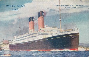 Postcard 1920s White Star Steamship Regina TR24-566