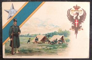 Mint Italy Patriotic Postcard 86 Regiment Infantry WWI Verona B