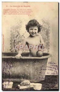 Old Postcard Fun Children The day of Suzette