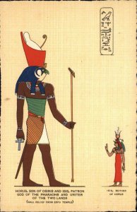 Egyptian Art Egyptology Hieroglyphics Egypt History c1920 Postcard #4