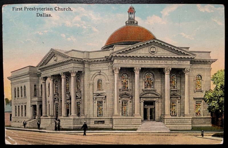 Vintage Postcard 1915 First Presbyterian Church, Dallas, Texas (TX)