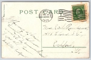 Missoula Montana~Rattlesnake River~Wall & Bridge~1909 Postcard