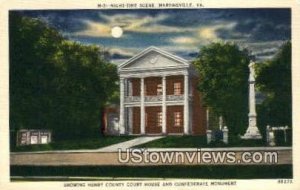 Henry County Court House By Night  - Martinsville, Virginia VA  