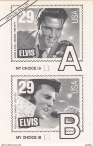 ELVIS Stamps vote postcard, 1993