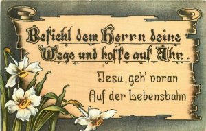 German C-1910 Arts Crafts saying moto artist impression Postcard 22-5242