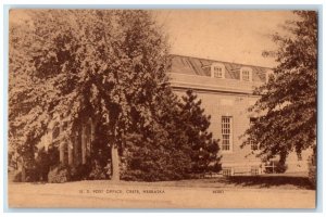 1940 United States Post Office Building Crete Nebraska Vintage Unposted Postcard