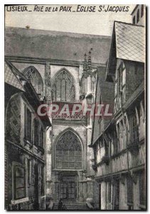 Old Postcard Lisieux Street of Peace Church St Jacques