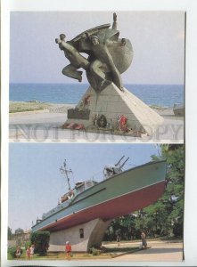 456445 USSR 1989  Evpatoria monument to the seamen the amphibious assault