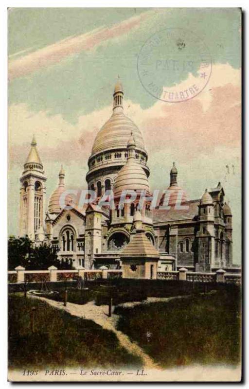 Paris Postcard Old Montmartre Basilica of the Sacre Coeur Church