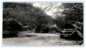 Boulders At Smugglers Notch UT Utah Real Photo RPPC Postcard (CR18)