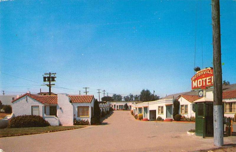 Colma California Motorville Motel Vintage Postcard JA455751