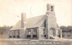 Little Point Sable Michigan Church Real Photo Antique Postcard K101033