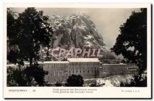 Postcard Modern Spain Espana Spain Montserrat Vista general del santuario Nevado