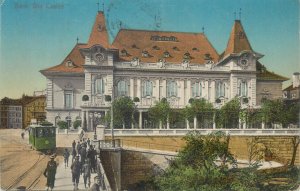 Switzerland Berne Casino & tram 1917 postcard 