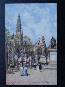 Belgium ANTWERP The Place Verte c1908 Postcard by A.& C. Black